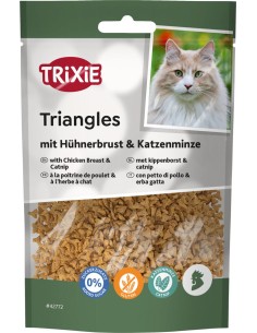 Friandises pour chat Triangles à la poitrine de poulet et à l’herbe à chat 50 g 2