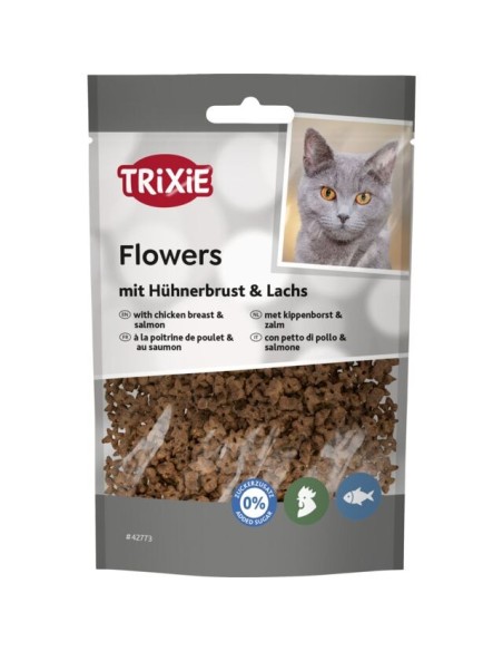 Friandises pour chat Flowers à la poitrine de poulet et au saumon 50 g