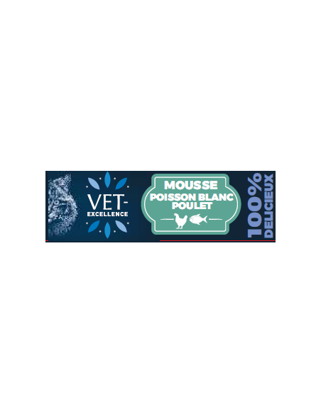 Mousse pour chats poisson blanc et poulet - lot de 24 boites dont 4 gratuites