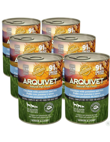 Pâté léger au poulet et au porc avec pommes de terre pour chiens âgés ou en surpoids - Senior Light 400g