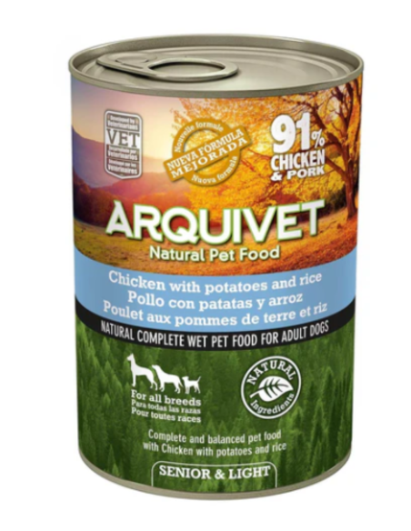 Pâté léger au poulet et au porc avec pommes de terre pour chiens âgés ou en surpoids - Senior Light 400g