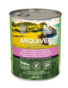 Pâté d'agneau et de poulet aux petits pois 800g