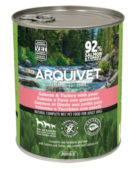 Pâté de saumon et de dinde aux petits pois 800g