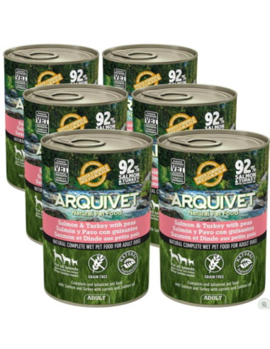 Pâté de saumon et de dinde aux petits pois 800g