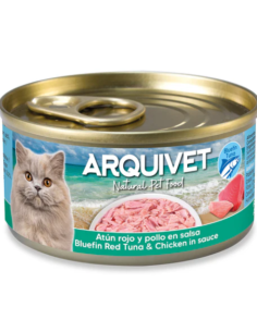 Thon rouge et poulet en sauce - Mini filets 80g