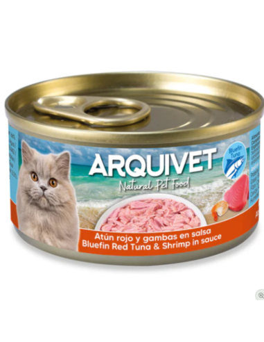 Thon rouge et crevettes en sauce - Mini filets 80g