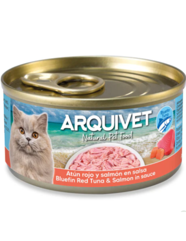 Thon rouge et saumon en sauce - Mini filets 80g