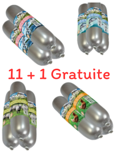 Lot de 12 saucisses panachées dont une gratuite