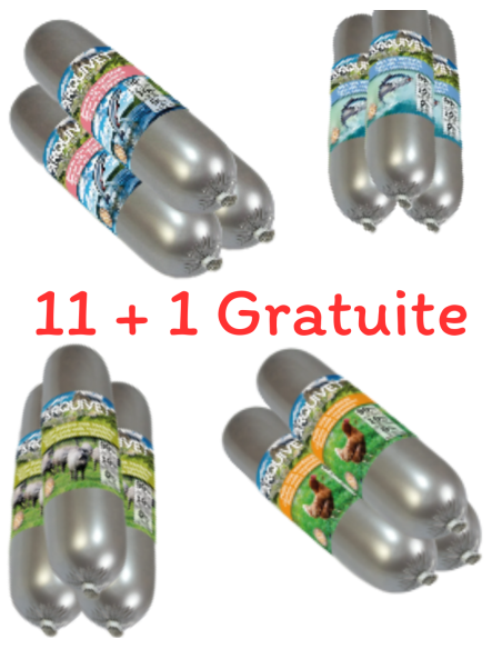 Lot de 12 saucisses panachées dont une gratuite
