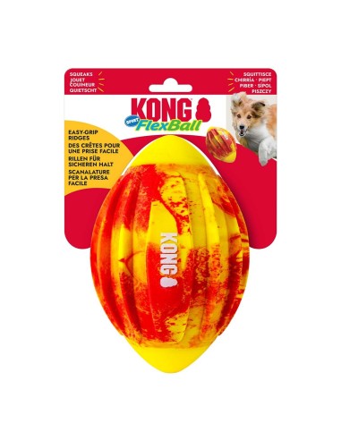 KONG Flexball Sport Football Jaune/rouge
