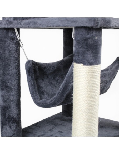 Arbre à chat grande taille 48x40x170 cm - couleur au choix: anthracite ou écru