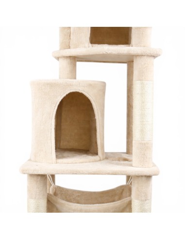 Arbre à chat grande taille 48x40x170 cm - couleur au choix: anthracite ou écru