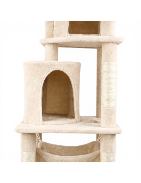 Arbre à chat grande taille 48x40x170 cm - couleur au choix: anthracite ou écru