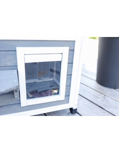 Maison d'extérieur pour chat à deux étages en bois