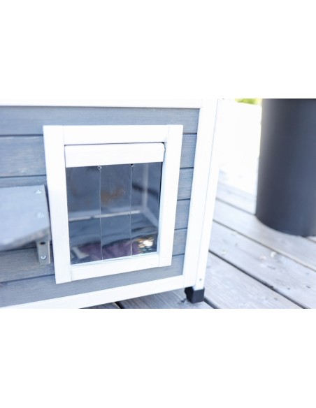 Maison d'extérieur pour chat à deux étages en bois