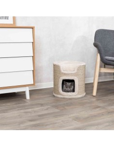 Tour pour chat Ria en sisal et peluche 2