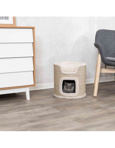 Tour pour chat Ria en sisal et peluche