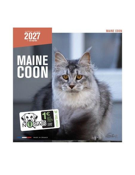 Calendrier chat 2027 - maine coon Chats - Martin
