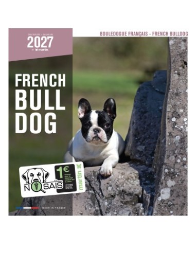 Calendrier chien 2027 - Bouledogue français - Martin