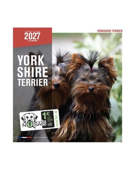 Calendrier chien 2027 - Yorkshire - Martin