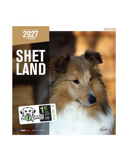 Calendrier chien 2027 - Shetland - Martin