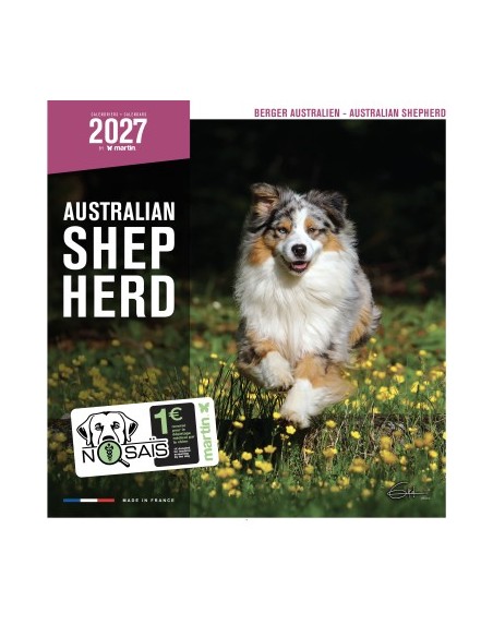 Calendrier chien 2027 - Berger Australien - Martin