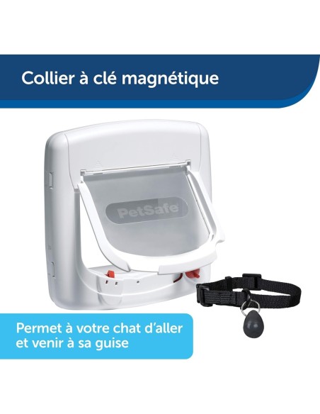 Chatière Magnétique PetSafe Deluxe Staywell pour Chat avec Système de Verrouillage à 4 positions
