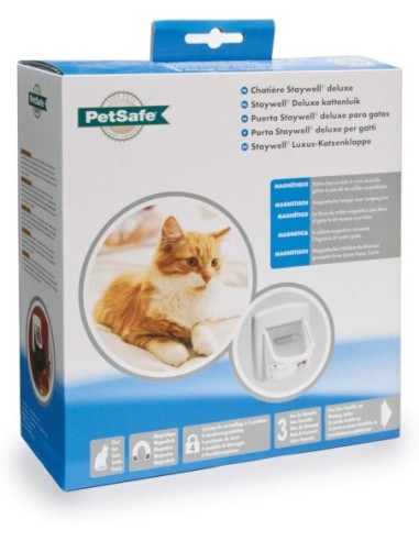 Chatière Magnétique PetSafe Deluxe Staywell pour Chat avec Système de Verrouillage à 4 positions