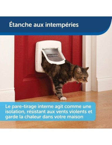 Chatière Magnétique PetSafe Deluxe Staywell pour Chat avec Système de Verrouillage à 4 positions