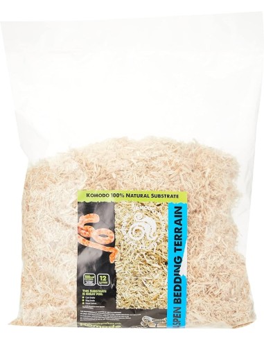 Aspen Bedding Terrain -  Copeaux de tremble 12L - substrat pour terrarium KOMODO