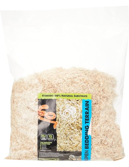Aspen Bedding Terrain -  Copeaux de tremble 12L - substrat pour terrarium KOMODO