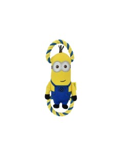 Jouet Minion pour chien avec pouic et cordes | 30 cm 2