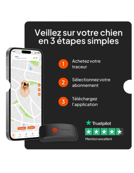 Traceur GPS sans collier pour chien- Weenect XT