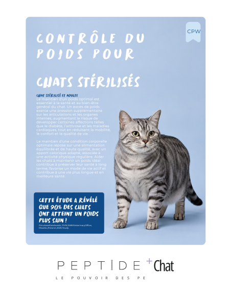 Croquettes vétérinaires  chat Peptide+ contrôle du poids et soins des articulations - INSTINCTIV CROC