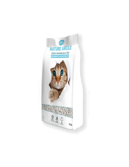 Litière agglomérante nature Argile 13,5L