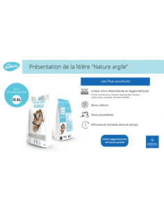 Litière agglomérante nature Argile 13,5L 2