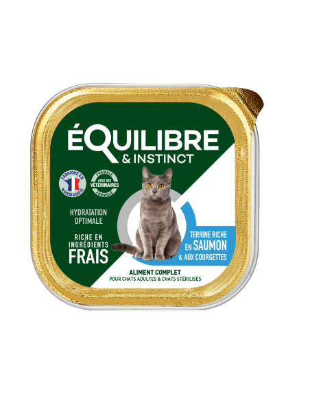 Pâtées riches en saumon & aux courgettes - chats adultes et/ou stérilisés