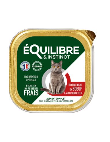 Pâtées riches en boeuf & aux courgettes - chats adultes et/ou stérilisés