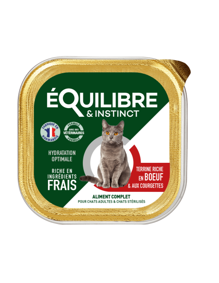 Pâtées riches en boeuf & aux courgettes - chats adultes et/ou stérilisés