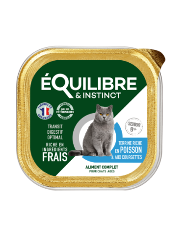 Pâtées riches en poisson & aux courgettes - chats âgés