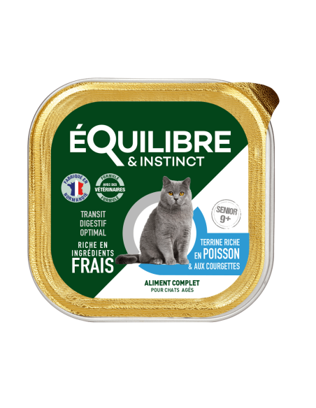 Pâtées riches en poisson & aux courgettes - chats âgés