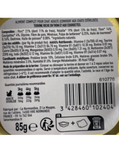 Pâtées riches en thon & aux courgettes - chats adultes et/ou stérilisés 2