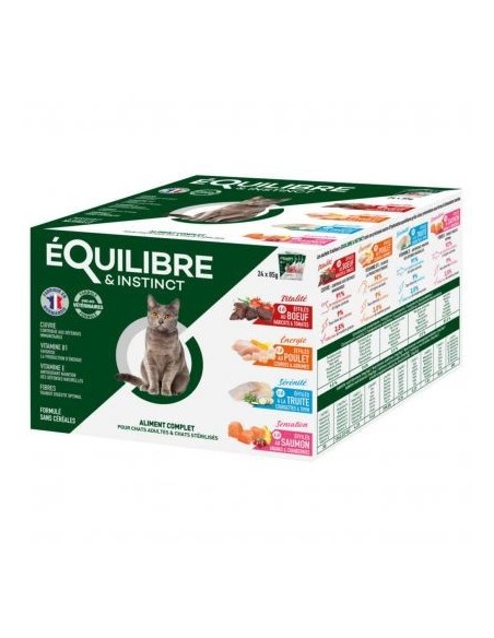 PACK EFFILÉS POUR CHATS STÉRILISÉS OU NON - EQUILIBRE & INSTINCT