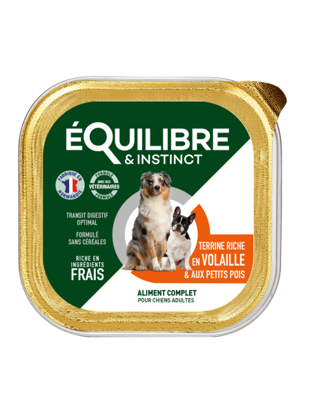 Pâtées riches en volaille & aux petits pois CHIEN ADULTE