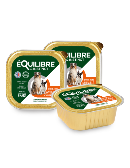 Pâtées riches en volaille & aux petits pois CHIEN ADULTE