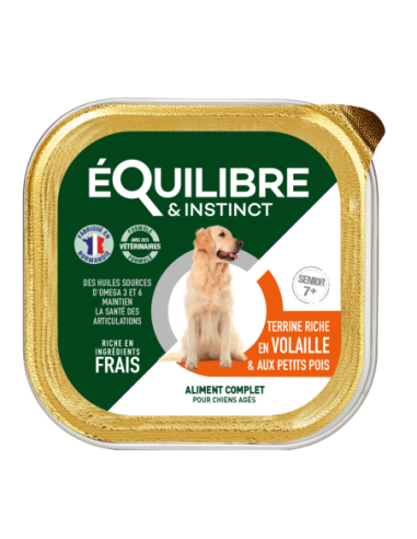 Pâtées riches en volaille & aux petits pois CHIEN ÂGÉ