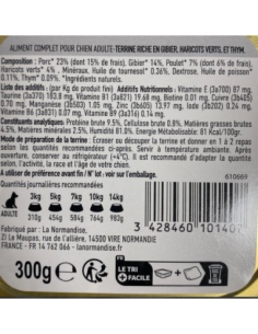 Pâtées riches en gibier & aux haricots CHIEN ADULTE 2