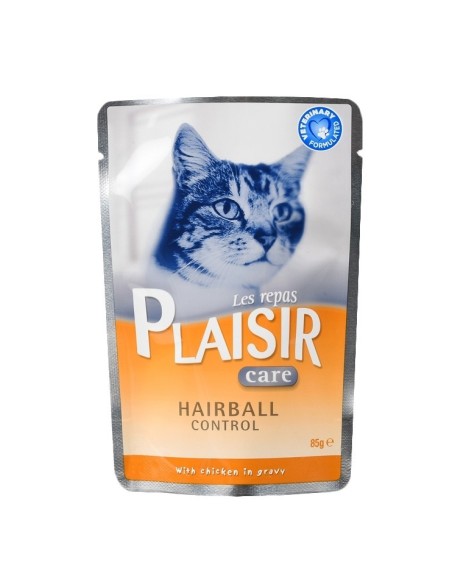 12 Repas Plaisir Care HAIRBALL CONTROL pour chat - Emincés au poisson en sauce