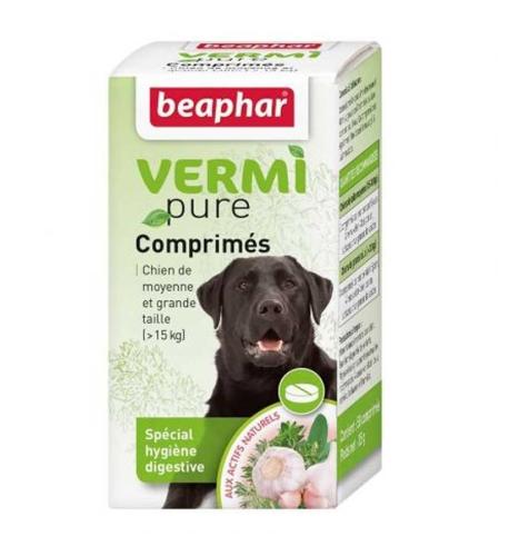 Beaphar Vermipure comprimés purge aux plantes - chien moyen et grande taille