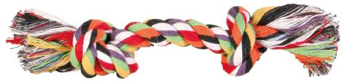 Corde de jeu multicolore en coton avec deux noeuds